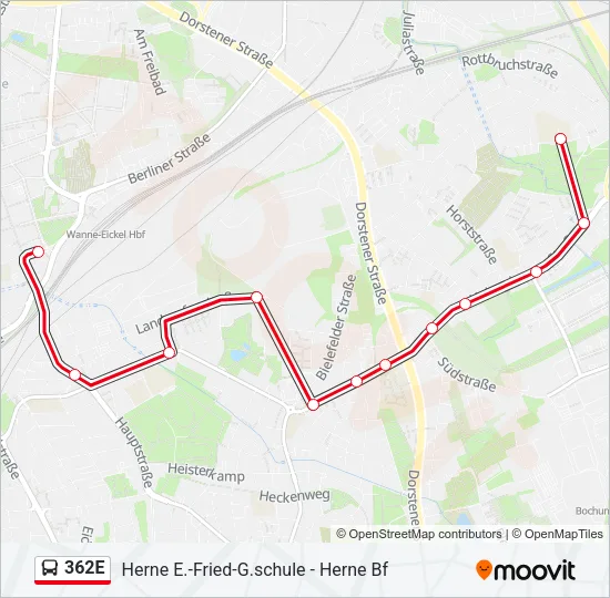 362E Bus Line Map