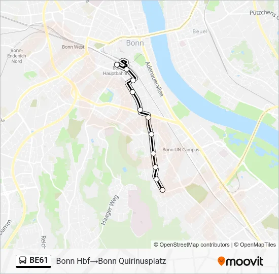 BE61 Bus Line Map