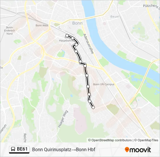 BE61 Bus Line Map