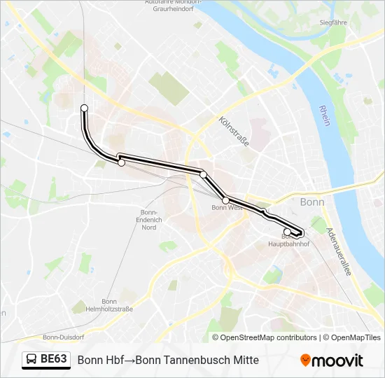 BE63 Bus Line Map