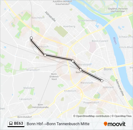 BE63 Bus Line Map