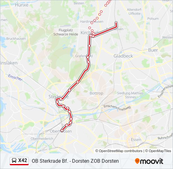 x42 Route: Schedules, Stops & Maps - Oberhausen Hbf (Updated)