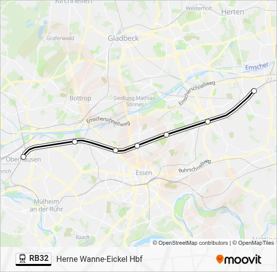 RB32 Train Line Map