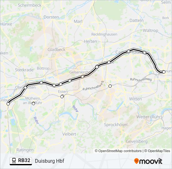 RB32 Train Line Map
