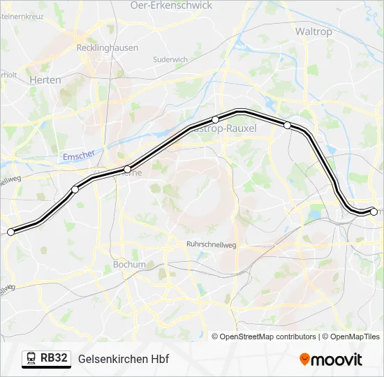 RB32 Train Line Map