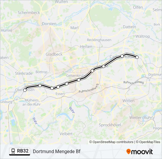 RB32 Train Line Map