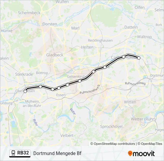 RB32 Train Line Map