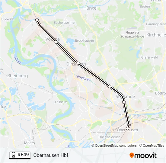 Bahnlinie RE49 Karte