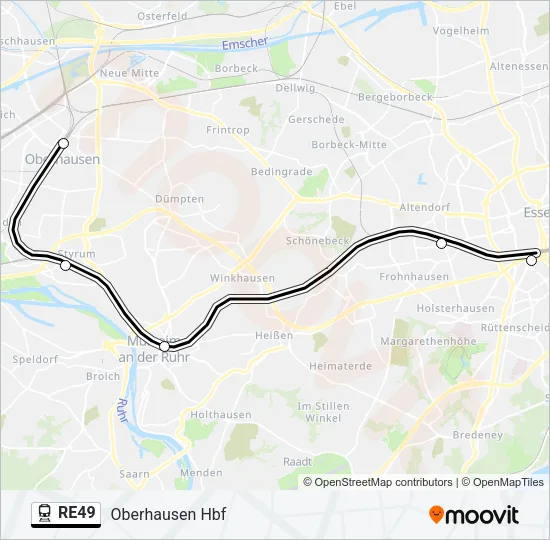 RE49 Train Line Map