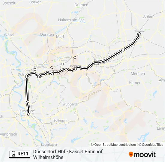 RE11 Train Line Map