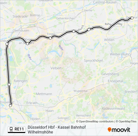 RE11 Train Line Map