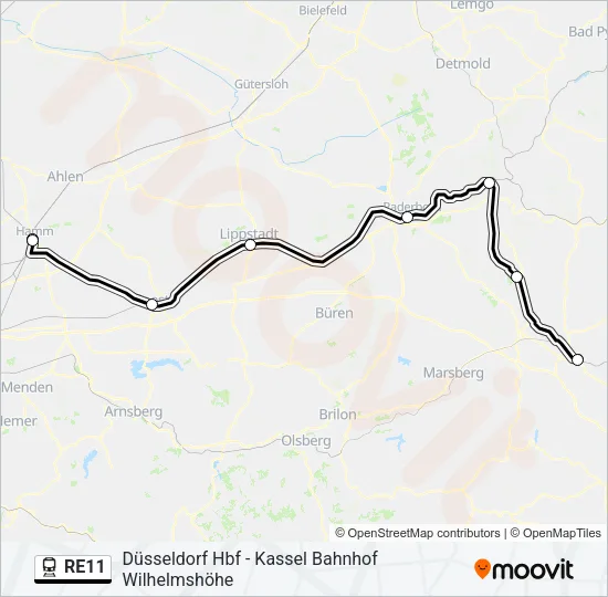 RE11 Bus Line Map