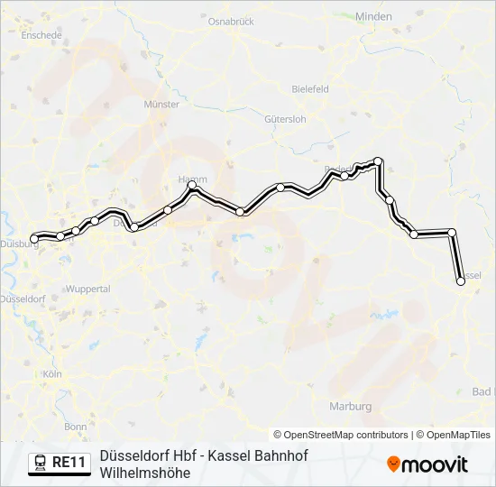 RE11 Bus Line Map