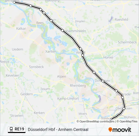 RE19 Train Line Map