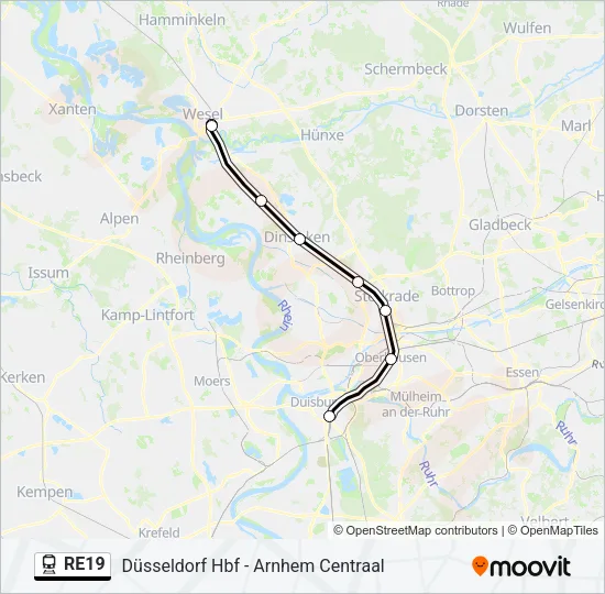 RE19 Train Line Map