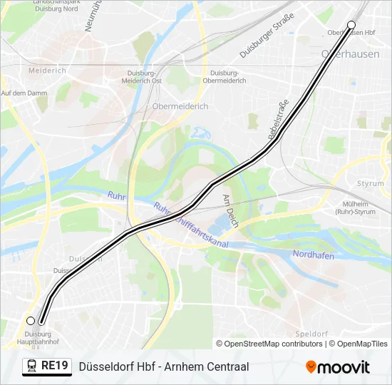 RE19 Train Line Map
