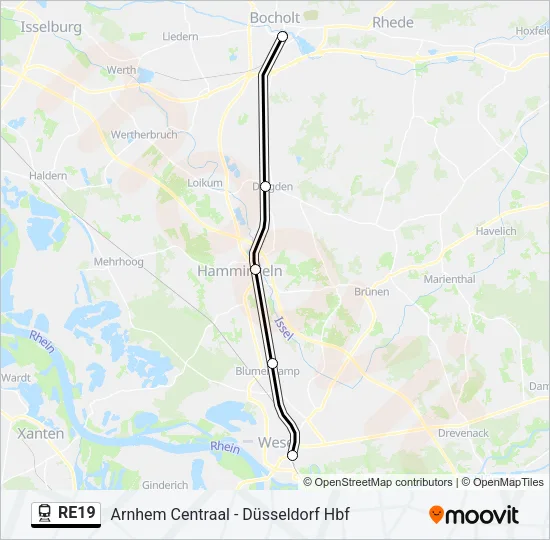 RE19 Train Line Map