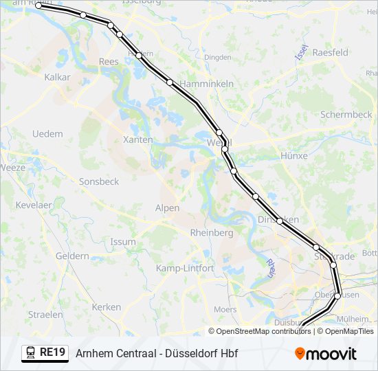 re19 Route: Fahrpläne, Haltestellen & Karten - Emmerich Bahnhof ...