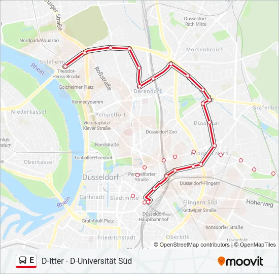 E Bus Line Map