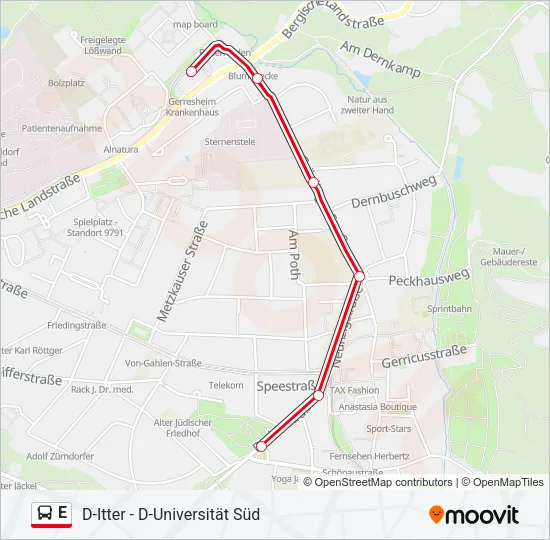 E Bus Line Map