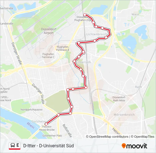 E Bus Line Map