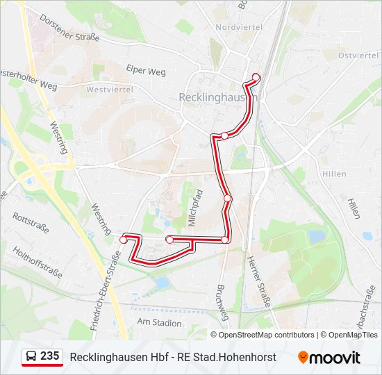 235 Bus Line Map