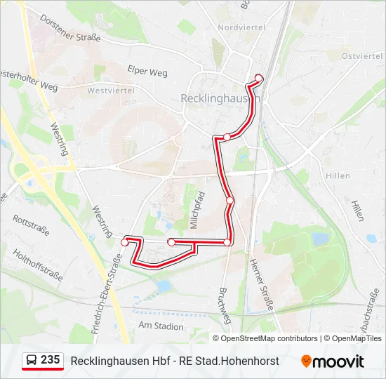 235 Bus Line Map