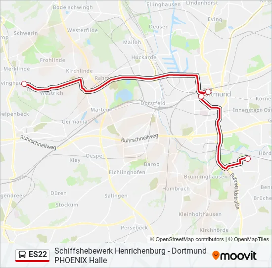 ES22 Bus Line Map