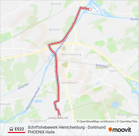 ES22 Bus Line Map