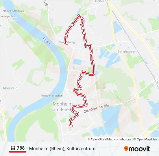 788 Bus Line Map