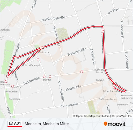 A01 Bus Line Map
