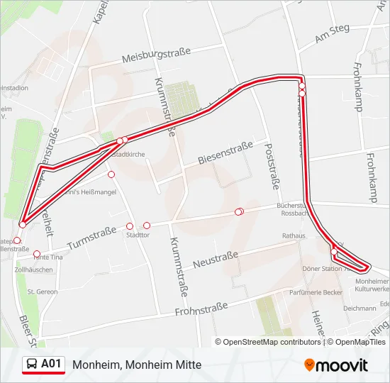 A01 Bus Line Map