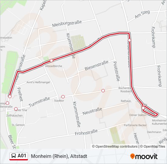 A01 Bus Line Map