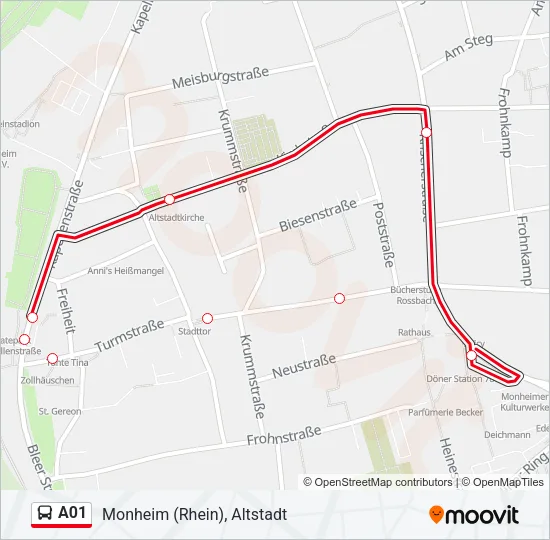 A01 Bus Line Map