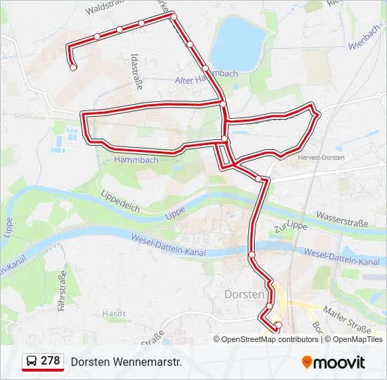 278 Bus Line Map