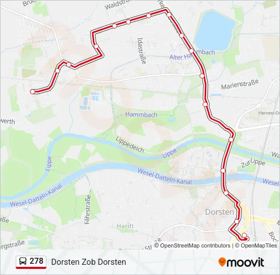 278 Bus Line Map