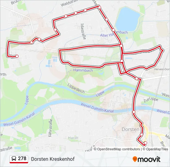 278 Bus Line Map