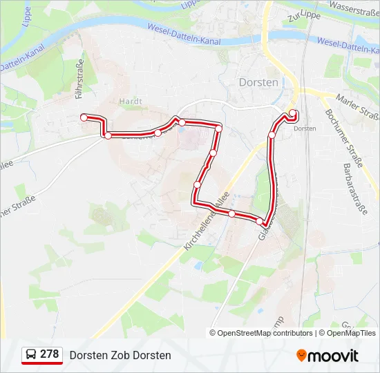 278 Bus Line Map
