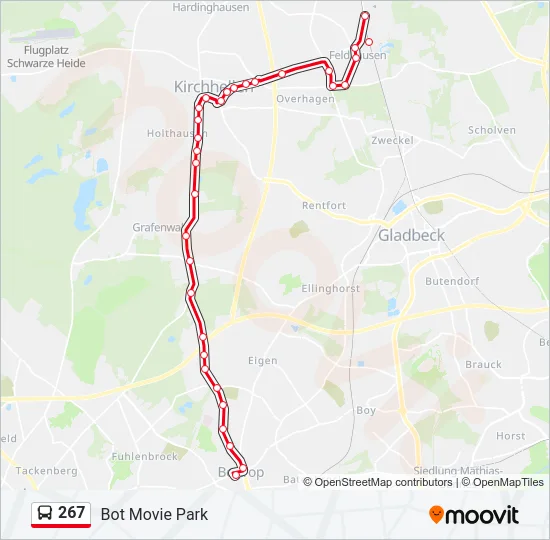 267 Bus Line Map