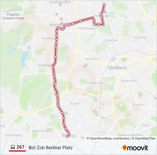 267 Bus Line Map