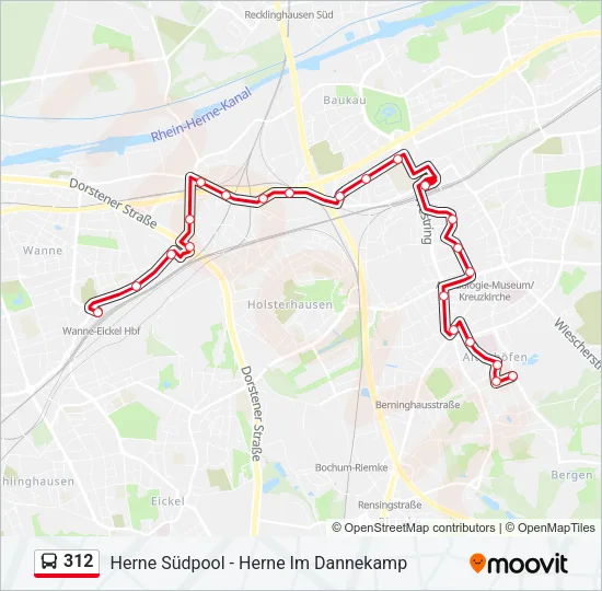 312 Bus Line Map