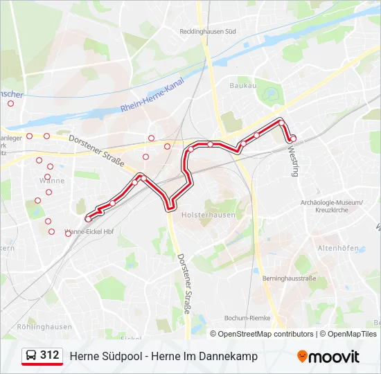 312 Bus Line Map
