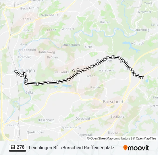 278 Bus Line Map