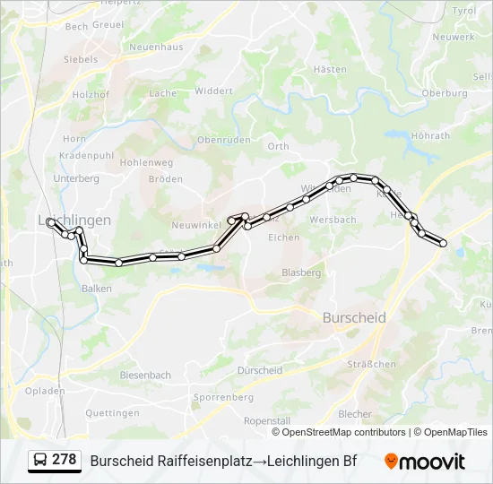 278 Bus Line Map