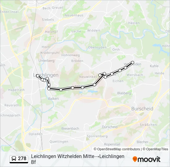 278 Bus Line Map
