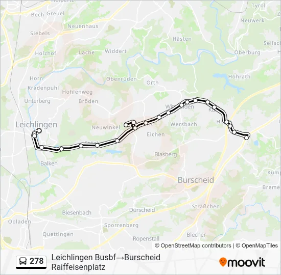 278 Bus Line Map