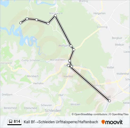 814 Bus Line Map