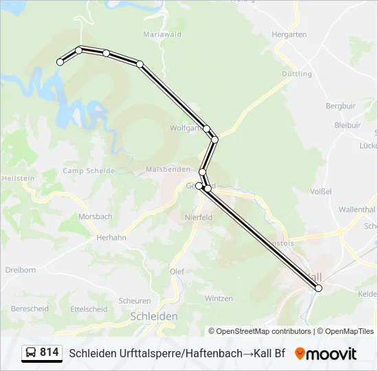 814 Bus Line Map