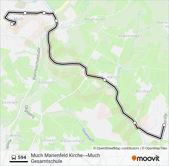594 Bus Line Map