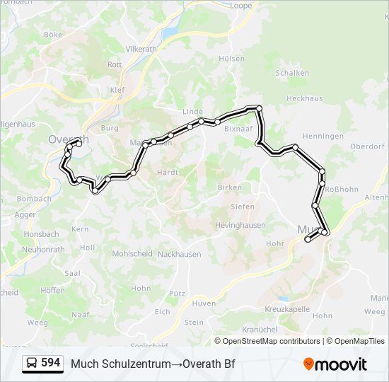 594 bus Line Map